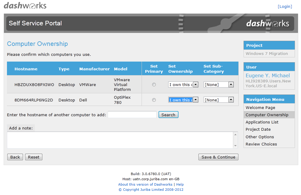 Self Service Portal Dashworks