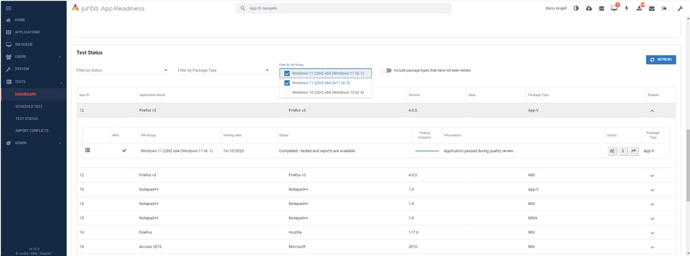 App Readiness - W11Test Results II