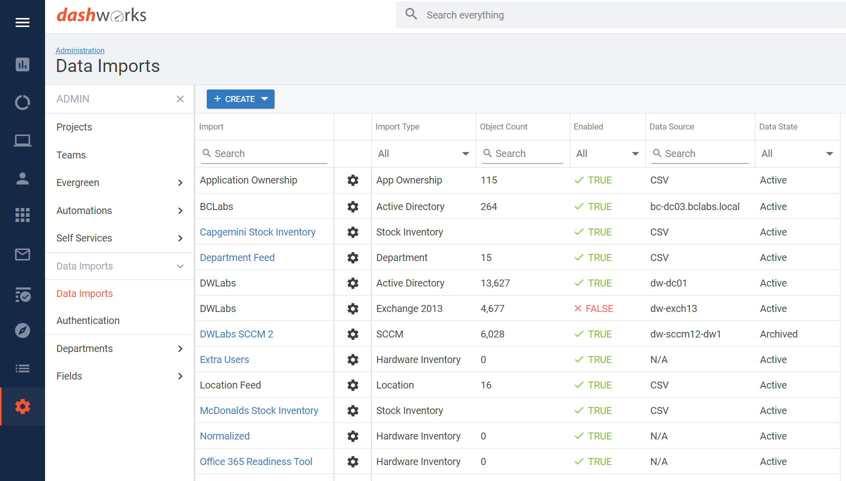 Dashworks - Data Imports