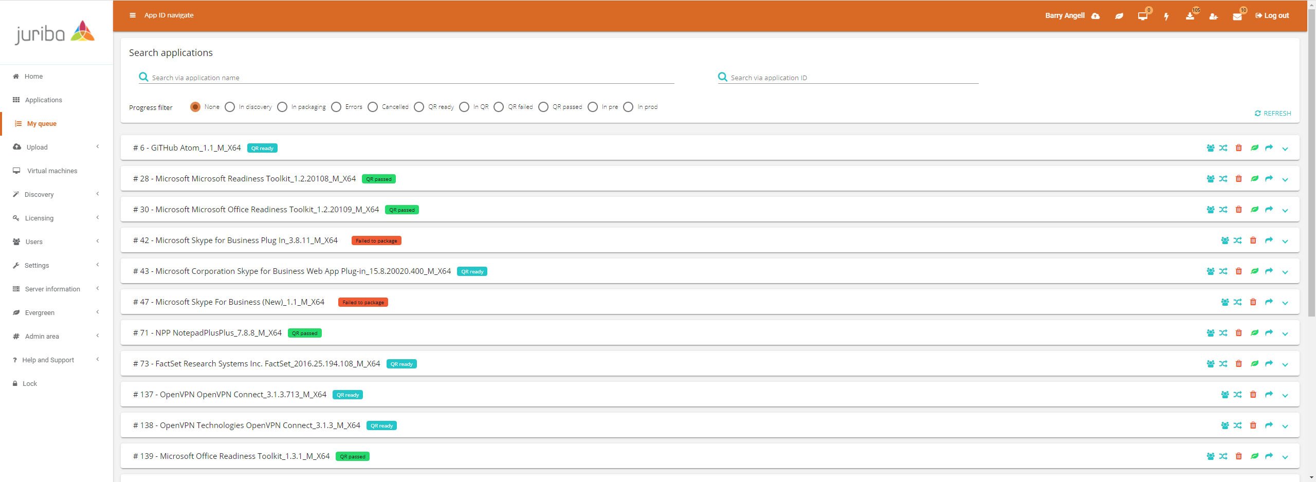 Dashworks Application Manager - Packaging Workflow Status (1)