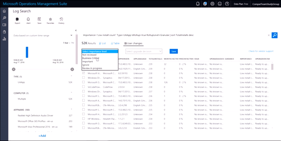 MicrosoftUpgradeReadinessAnnotateApps.png