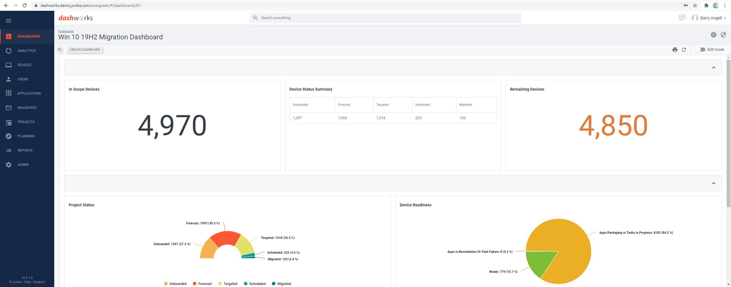 Win 10 Servicing Dashboard