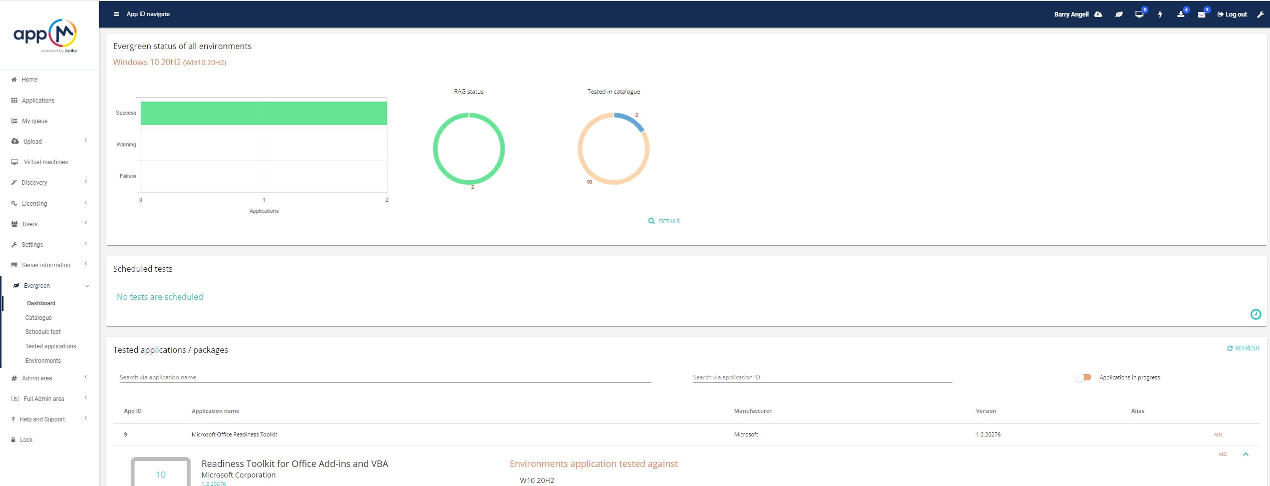 appM Tester (Testing Dashboard)