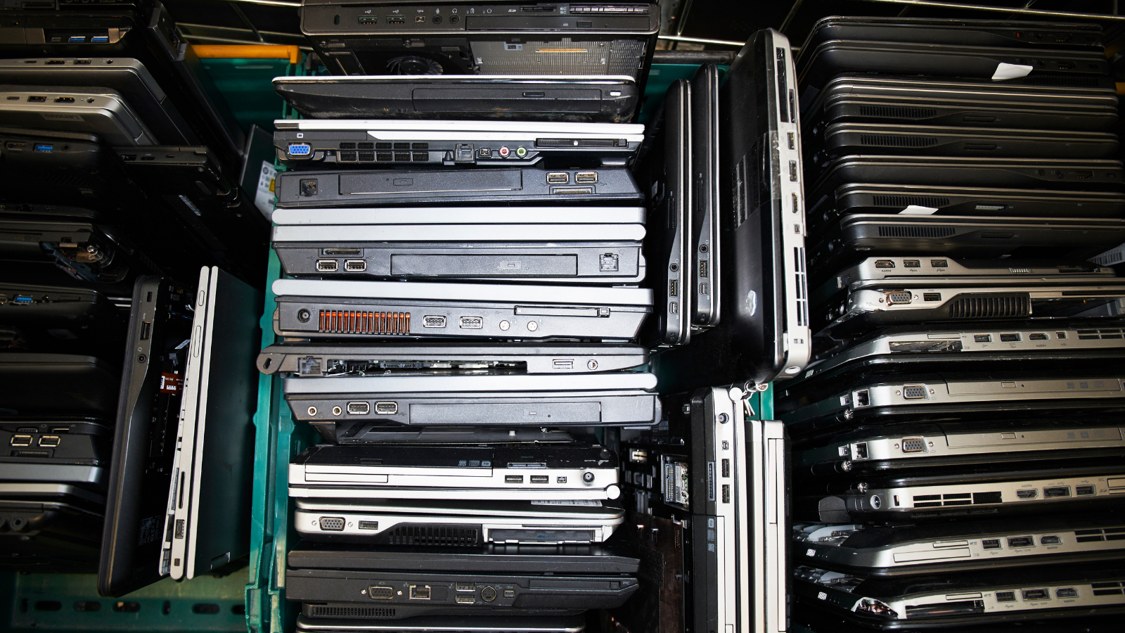 Ghosted devices stack in a filing cabinet